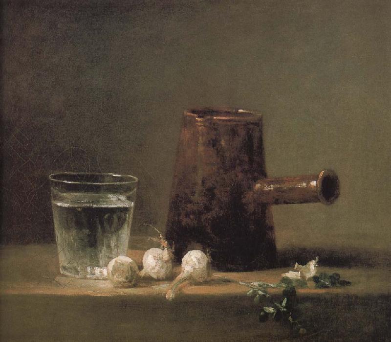 Jean Baptiste Simeon Chardin Water glass coffee pot oil painting image